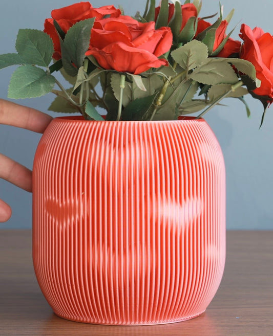 3-D printed heart vase