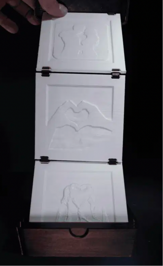 Personalized 3-D  printed Picture box (please read description)
